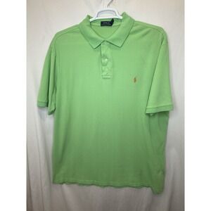 Polo Ralph Lauren 2XLT Shortsleeve Polo‎ Shirt Green Classic Preppy TALL